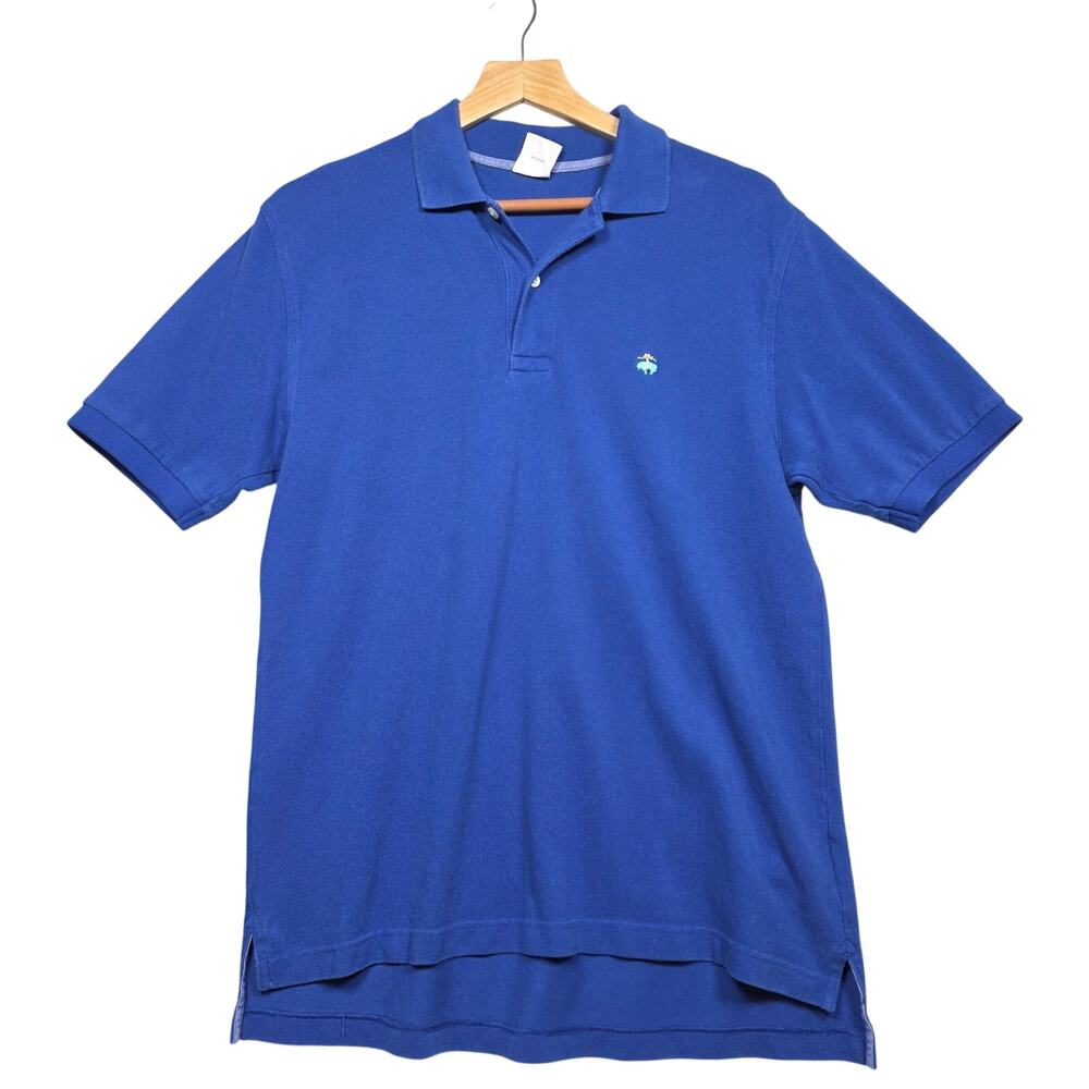 Brooks Brothers Blue Logo Polo Shirt Size Small